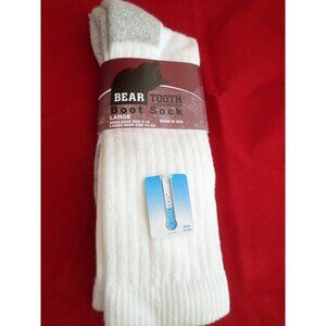 1 Pair Large Bear tooth Coolmax Crew Durable Boot Socks 9-12 Arch Support USA